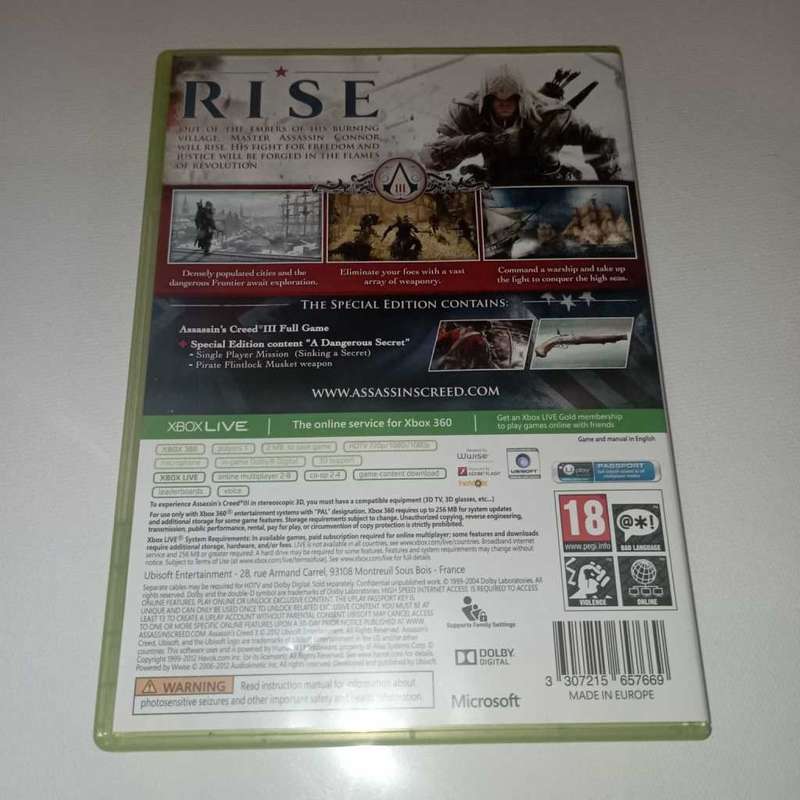 Assassin`s Creed III (Special Edition) [X360]  **CIB**